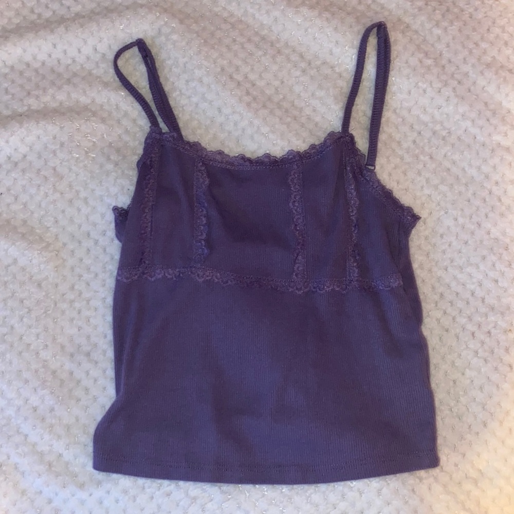 hippie rose purple tank top